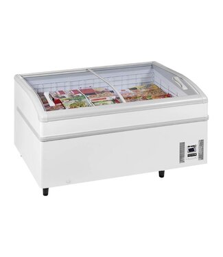 Tefcold Supermarktkoeler/-vriezer SHALLOW 150-CF | 590L | tot -24 graden | Glazen schuifdeksel | Wit