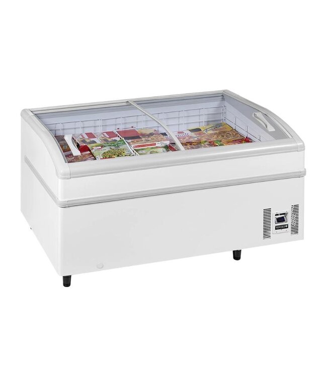Supermarktkoeler/-vriezer SHALLOW 150-CF | 590L | tot -24 graden | Glazen schuifdeksel | Wit