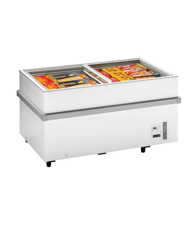 Supermarktvriezer SSF150 | 597L | tot -24 graden | Glazen schuifdeksel | Wit