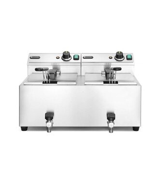 Hendi Friteuse Profi Line | 8+8 liter + tap