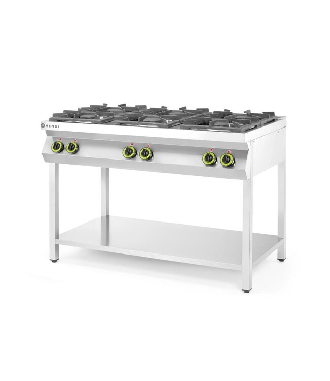 Gasfornuis Kitchen Line | 6 Pits | Met onderschap