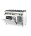 Gasfornuis Kitchen Line | 6 Pits | Met elektrische heteluchtoven 1/1GN