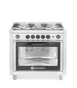 Hendi Gasfornuis - 5 pits - met elektrische oven
