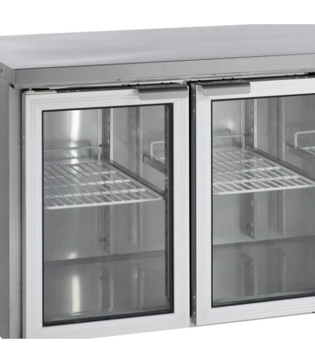 Koelwerkbank CK7210G | 2 Glazen deuren | 282L | (H)88x(B)136x(D)70cm