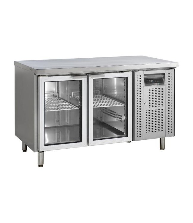 Koelwerkbank CK7210G | 2 Glazen deuren | 282L | (H)88x(B)136x(D)70cm