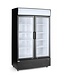 Arktic Display koelkast dubbeldeurs met lichtbak | 643L | Zwart | (H)190x(B)112x(D)58,5cm