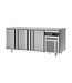 Tefcold Vrieswerkbank EURO GN3 BT | 3 Deurs | 290L | 1/1GN | (H)85x(B)179,2x(D)70cm