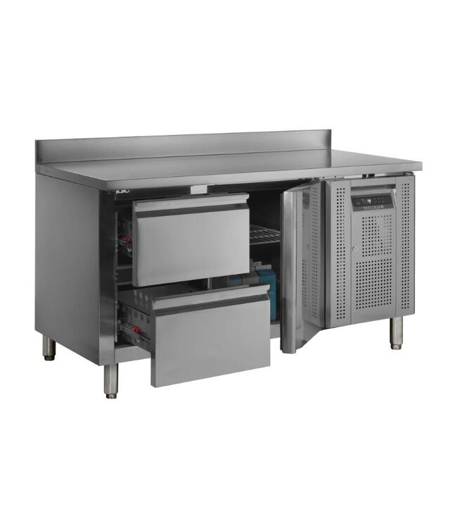 Koelwerkbank CK7220 | 1 Deur & 2 lades | 282L | 1/1GN | (H)96x(B)136x(D)70cm