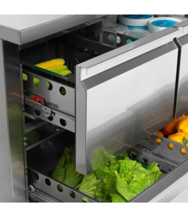 Koelwerkbank CK7340 | 4 Lades en 1 deur | 417L | 1/1GN | (H)96x(B)179,5x(D)70cm