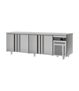 Tefcold Koelwerkbank EURO GN4 | 4 Deurs | 380L | 1/1GN | (H)85x(B)225,7x(D)70cm