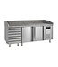 Tefcold Pizzawerkbank PT1310 | 2 Deuren & 7 lades | (H)100x(B)204,5x(D)80cm