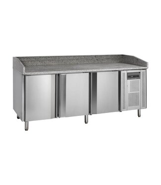 Tefcold Pizzawerkbank PT1300 | 3 Deurs | (H)100x(B)204,5x(D)80cm