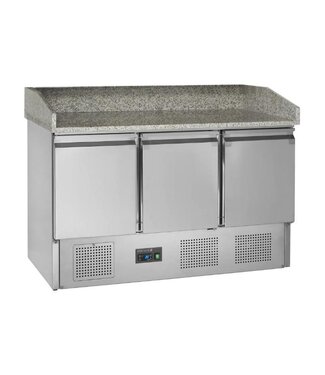 Tefcold Pizzawerkbank PT1365 | 3 Deurs | (H)101,1x(B)136,5x(D)70cm