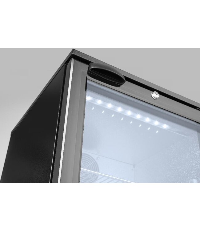 Barkoelkast | 1 klapdeur | Zwart | 103 Liter