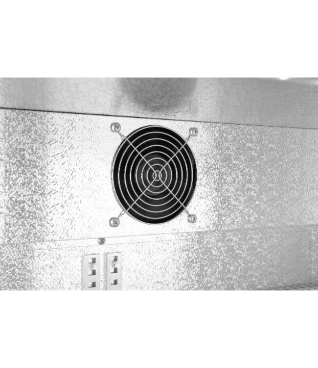 Barkoelkast | 2 schuifdeuren | zwart | 197L | (H)86,5x(B)90x(D)52cm