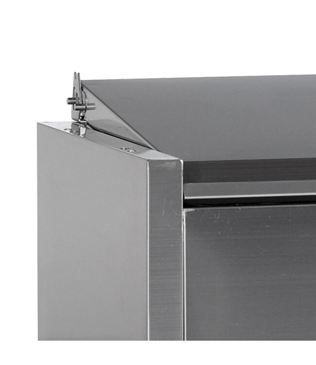 Opzetkoelvitrine G-Line GVC33-200 S/S | RVS Deksel | Voor 10x 1/4GN bakken | 200cm breed | 33,5cm diep