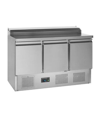 Tefcold Saladette SS1435 | 3 Deuren | Boven 8x 1/6GN | 136,5cm breed | 70cm diep