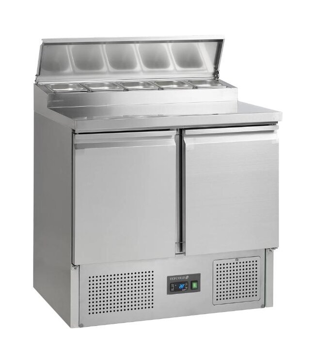 Saladette SS920 | 2 Deuren | Boven 5x 1/6GN | 90cm breed | 70cm diep