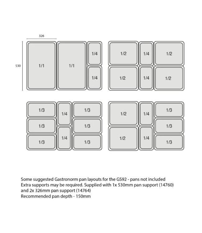 Saladette G-Line GS92 | 2 Deuren | Boven 2x 1/1GN + 2x 1/4GN en snijplank | 90cm breed | 70cm diep