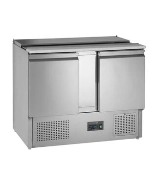 Tefcold Saladette SA1045 | 2 Deuren | Boven 3x 1/1GN + snijplank | 104,5cm breed | 70cm diep