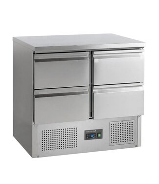 Tefcold Koelwerkbank SA914 | 4 Lades | 260L | 90cm breed | 70cm diep