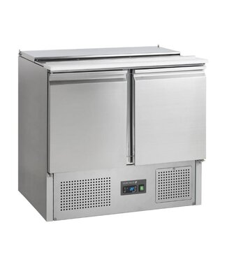 Tefcold Saladette SA920 | 2 Deuren | Boven 2x 1/1GN + 2x 1/4GN | 90cm breed | 70cm diep