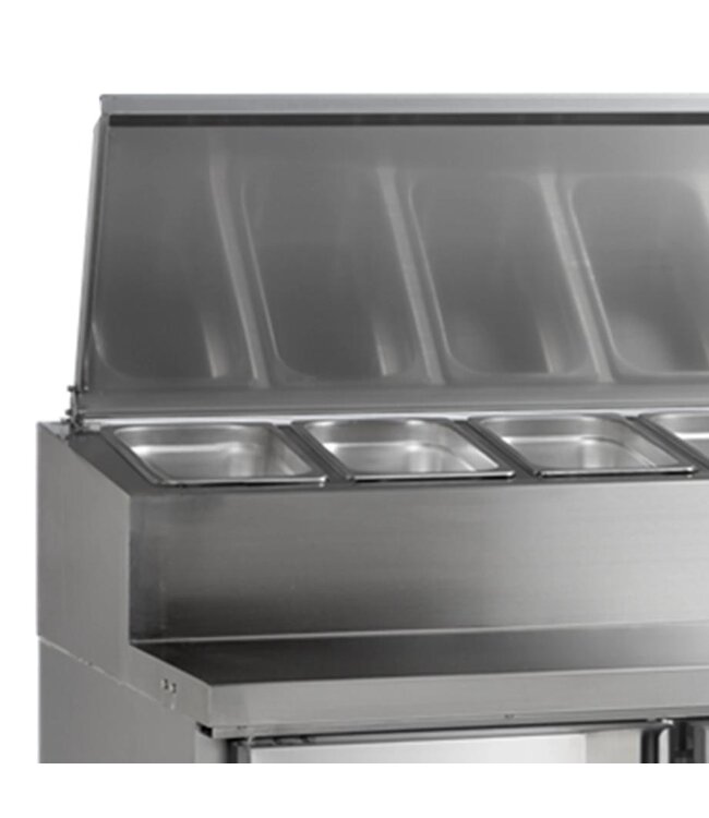 Saladette SS7200 | 2 Deuren | Boven 7x 1/3GN | 136cm breed | 70cm diep