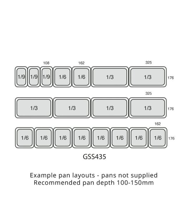 Saladette G-Line GSS435 | 3 Deurs | Boven 8x 1/6GN | 136,5cm breed | 70cm diep