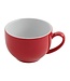 Cappuccinokop Olympia Café porselein - rood - 12 stuks - 34cl