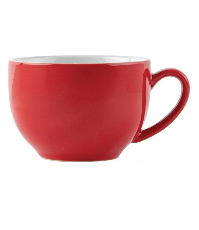Cappuccinokop Olympia Café porselein - rood - 12 stuks - 34cl