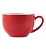 Cappuccinokop Olympia Café porselein - rood - 12 stuks - 34cl