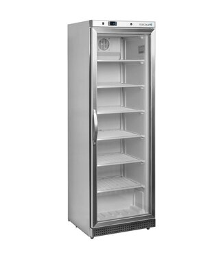Tefcold Display vrieskast UF400SG | 400L | Glazen deur | RVS | (H)185,5x(B)60x(D)58,5cm