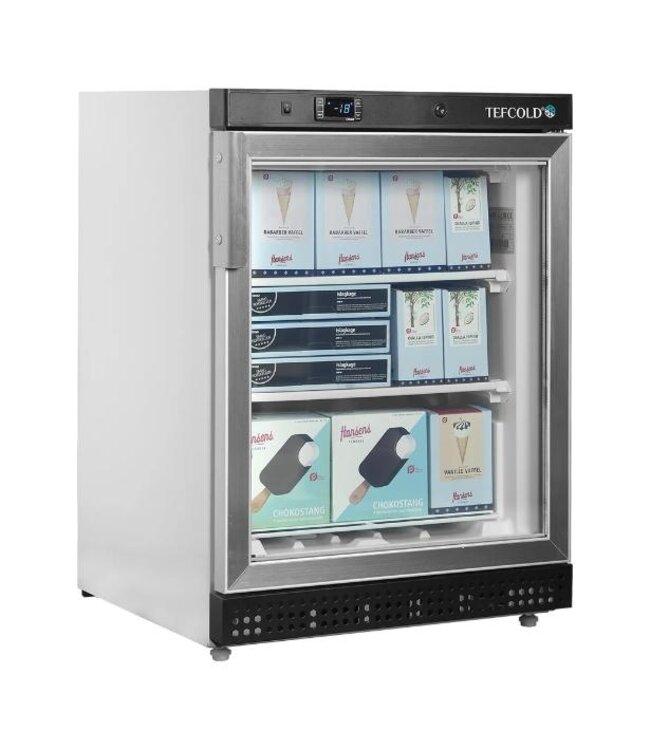 Display vrieskast UF200G | 200L | Glazen deur | Tafelmodel | (H)85,5x(B)60x(D)58,5cm