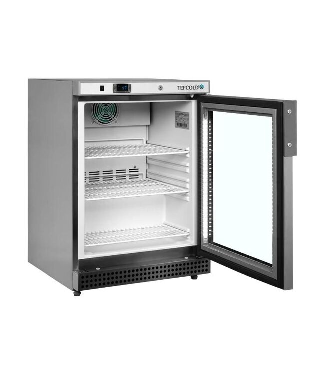 Display vrieskast UF200VSG | 200L | Glazen deur | Tafelmodel | RVS | (H)85(B)60x(D)60cm