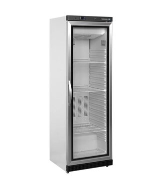 Tefcold Display vrieskast UF400VG | 400L | Glazen deur | Wit | (H)185,5x(B)60x(D)59,5cm