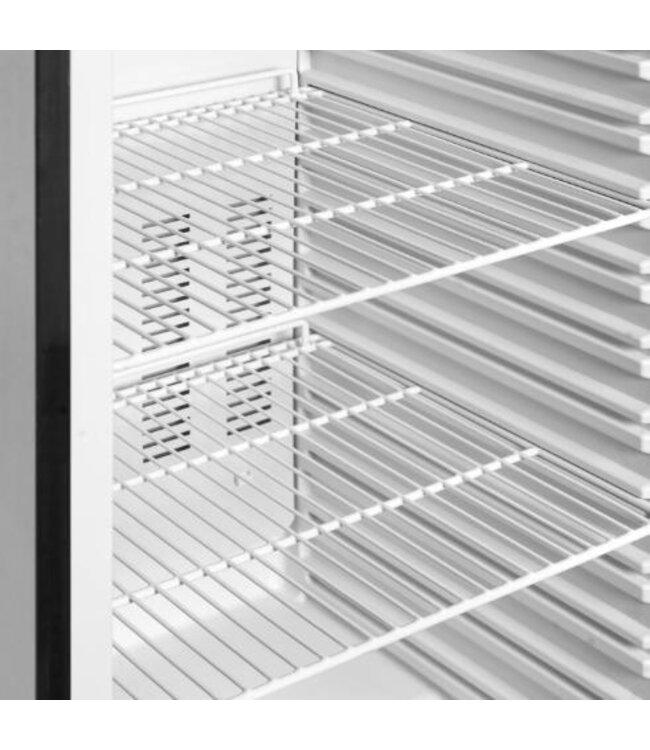 Displayvrieskast UF400VSG | 400L | Glazen deur | RVS | (H)185,5x(B)60x(D)59,5cm