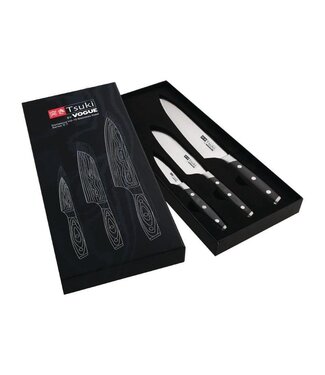 Vogue Messenset Tsuki | Extra scherp | VG-10 RVS | 3-Delig