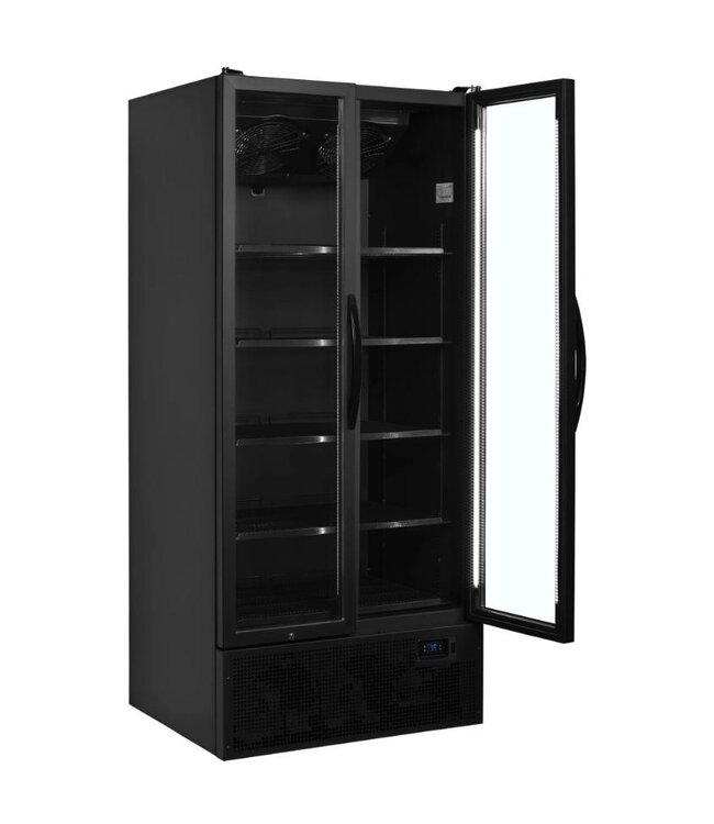 Display koelkast FS890H BLACK | 2 Glazen deuren | 707L | Zwart | (H)199x(B)89x(D)74cm