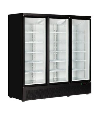 Tefcold Display koelkast Atom Maxi C3DB | 1664L | 3 Glazen deuren | Zwart | (H)200,3x(B)188x(D)71cm