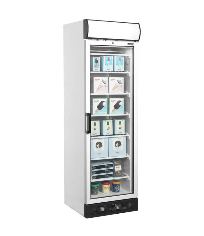 Display vrieskast UFFS371GCP | Glazen deur | 300L | Wit | (H)198x(B)59,5x(D)64cm