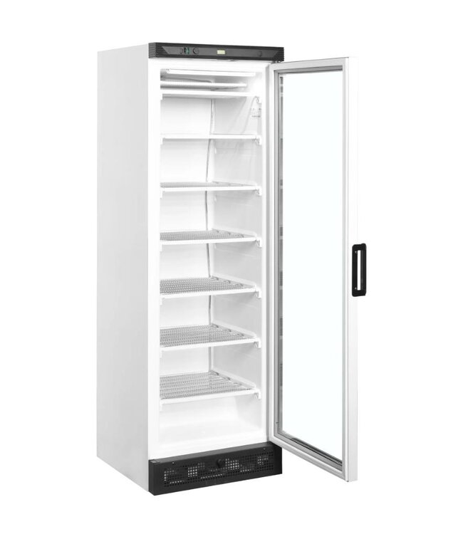 Vrieskast UFFS371G | Glazen deur | 300L | Wit | (H)184x(B)59,5x(D)64cm
