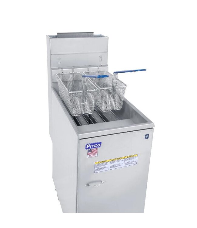 Friteuse gas | Pitco 35C+S | Aardgas / Propaan | Olie 16-18kg | 45kg/u | (H)116,8x(B)38,4x(D)76,9