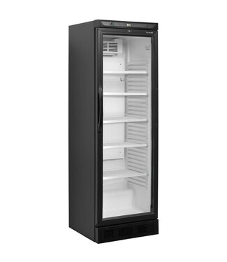 Tefcold Flessenkoelkast CEV425 1 LED | 358L | Glazen deur | Zwart | (H)184x(B)59,5x(D)60cm