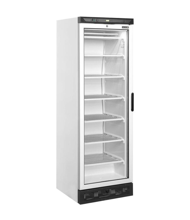 Vrieskast UFFS371G | Glazen deur | 300L | Wit | (H)184x(B)59,5x(D)64cm