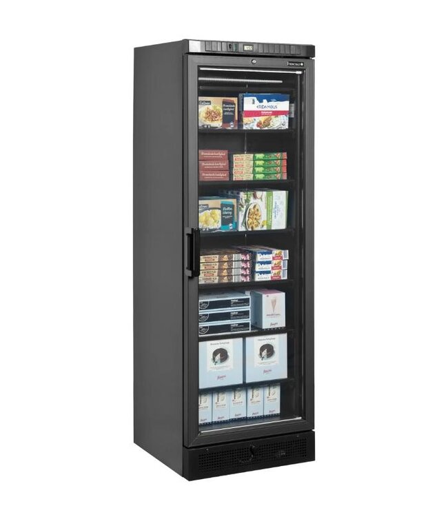 Display vrieskast UFSC370G Black | 300L | Glazen deur | Zwart | (H)184x(B)59,5x(D)64cm