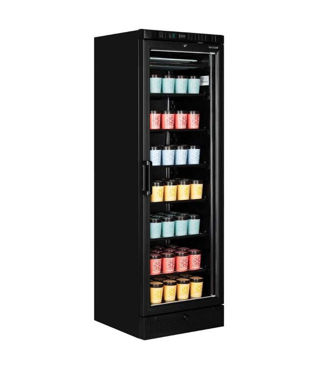 Display vrieskast UFSC370G Black | 300L | Glazen deur | Zwart | (H)184x(B)59,5x(D)64cm