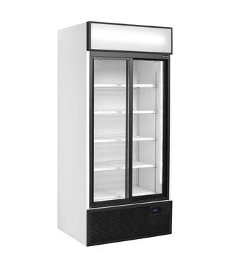 Tefcold Display koelkast FSC891S | 707L | 2 Glazen schuifdeuren | (H)199x(B)89x(D)74cm