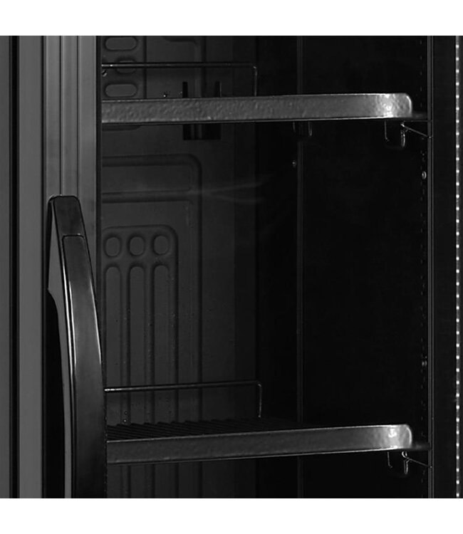 Flessenkoelkast FS176H Black | 182L | Glazen deur | Zwart | (H)183,3x(B)43,5x(D)50cm