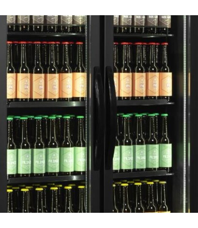Display koelkast FSC891H Black | 707L | 2 Glazen deuren | Zwart | (H)199x(B)89x(D)74cm