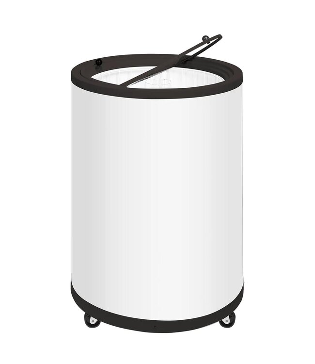 Blikbevriezer CF78 | 80L | Rond | Met wielen | Wit | (H)83x(B)56,7x(D)56,7cm